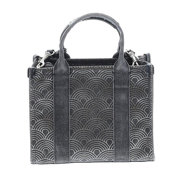 Kurt Geiger London Southbank Crossbody Tote Bag Black Rainbow Guitar Strap - Picture 5 of 6